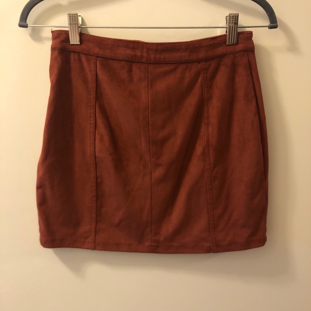 Rustic brown orange skirt